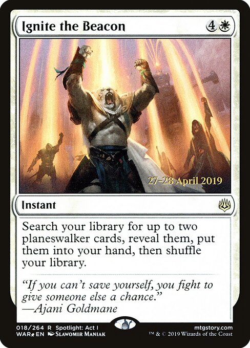 Allumer le flambeau (Ignite the Beacon) - War of the Spark (#18) - Illustrated by Slawomir Maniak - Magic: The Gathering Card