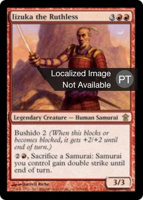 Iizuka o Implacável (Iizuka the Ruthless) - Saviors of Kamigawa (#104) - Illustrated by Darrell Riche - Magic: The Gathering Card