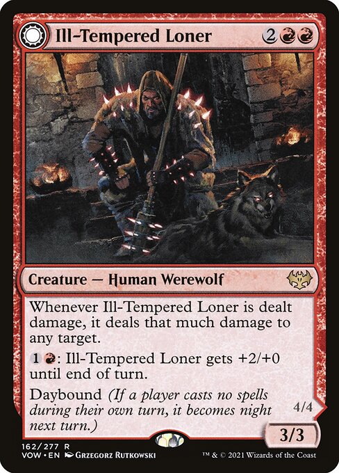 Ill-Tempered Loner // Howlpack Avenger - Innistrad: Crimson Vow Magic card