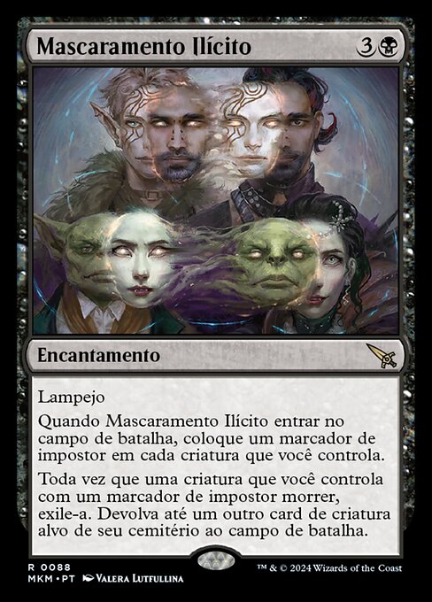 Illegale Maskerade (Illicit Masquerade) - Murders at Karlov Manor (#88) - Illustrated by Valera Lutfullina - Magic: The Gathering Card