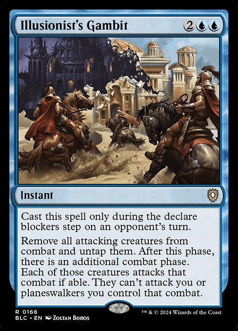 幻術師の計略 (Illusionist's Gambit) - Bloomburrow Commander (#166) - Illustrated by Zoltan Boros - Magic: The Gathering Card