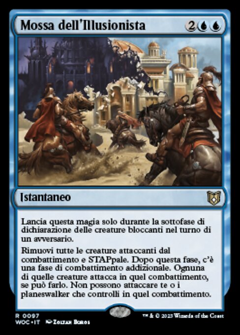 幻術師の計略 (Illusionist's Gambit) - Wilds of Eldraine Commander (#97) - Illustrated by Zoltan Boros - Magic: The Gathering Card