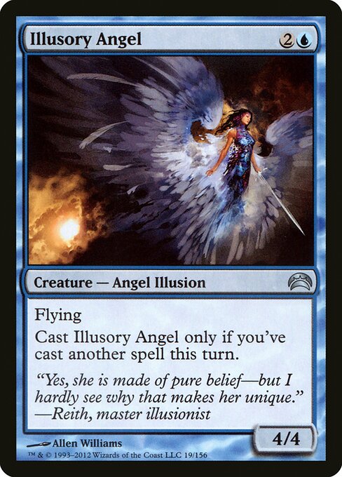 Angelo Irreale (Illusory Angel) - Planechase 2012 (#19) - Illustrated by Allen Williams - Magic: The Gathering Card