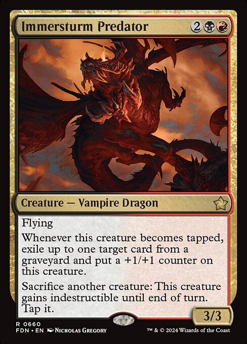 Immersturm Predator - Foundations (#660) - Illustrated by Nicholas Gregory - Magic: The Gathering Card