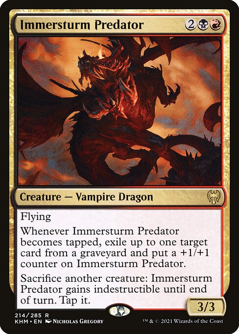 이머스투름 포식자 (Immersturm Predator) - Kaldheim (#214) - Illustrated by Nicholas Gregory - Magic: The Gathering Card