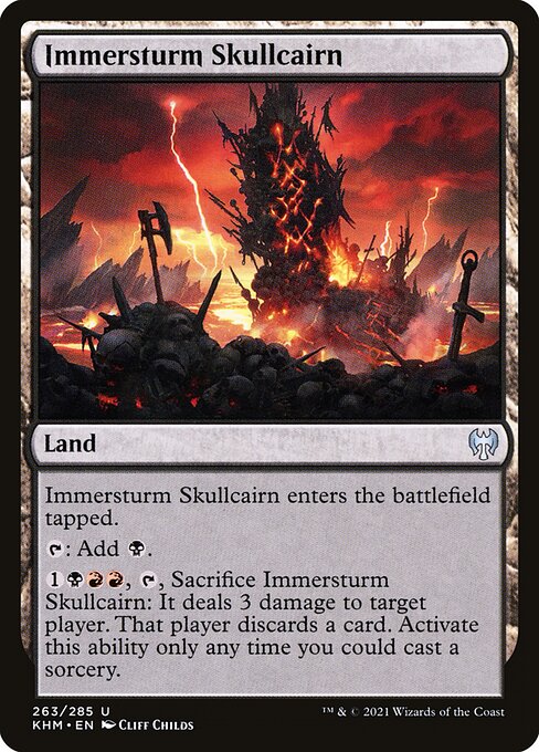 이머스투름 해골무덤 (Immersturm Skullcairn) - Kaldheim (#263) - Illustrated by Cliff Childs - Magic: The Gathering Card
