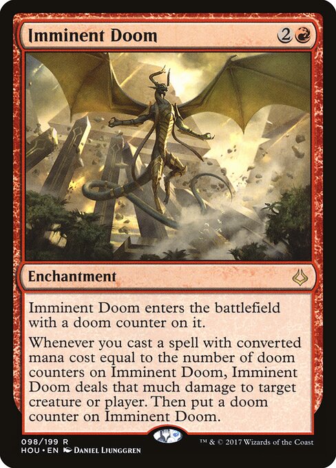 Imminent Doom - Hour of Devastation (#98) - Illustrated by Daniel Ljunggren - Magic: The Gathering Card