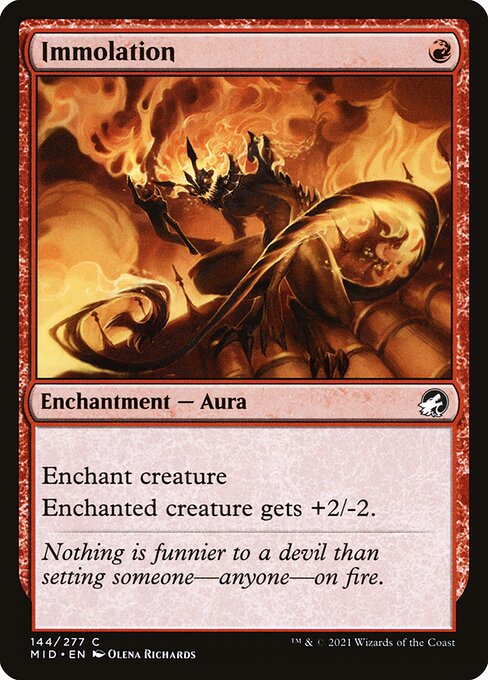Immolation - Innistrad: Midnight Hunt (#144) - Illustrated by Olena Richards - Magic: The Gathering Card