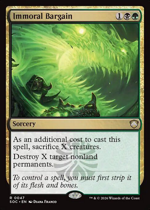 Immoral Bargain - Secrets of Strixhaven Commander Magic card
