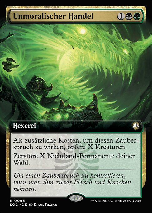 Marché immoral (Immoral Bargain) - Secrets of Strixhaven Commander (#95) - Illustrated by Diana Franco - Magic: The Gathering Card