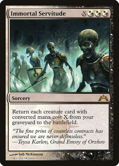 Immortal Servitude - Gatecrash Magic card