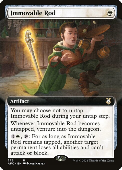 Verga Inamovibile (Immovable Rod) - Forgotten Realms Commander (#276) - Illustrated by Jakub Kasper - Magic: The Gathering Card