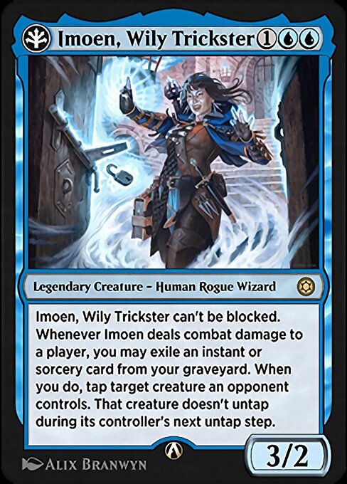 Imoen, Wily Trickster - Alchemy Horizons: Baldur's Gate (#7u) - Illustrated by Alix Branwyn - Magic: The Gathering Card