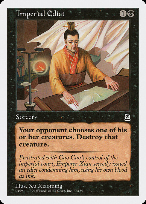 Imperial Edict - Portal Three Kingdoms Magic card