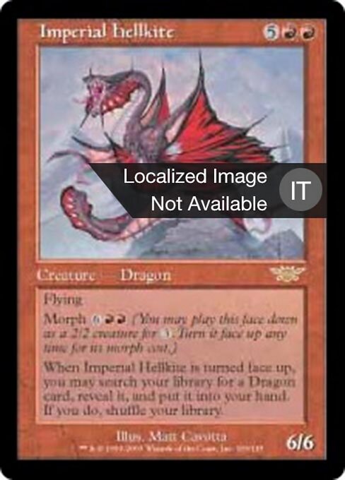 Nibbio Infernale Imperiale (Imperial Hellkite) - Legions (#103) - Illustrated by Matt Cavotta - Magic: The Gathering Card