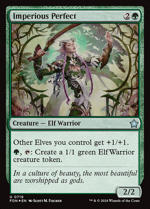 Imperious Perfect - Foundations (#719) - Illustrated by Scott M. Fischer - Magic: The Gathering Card