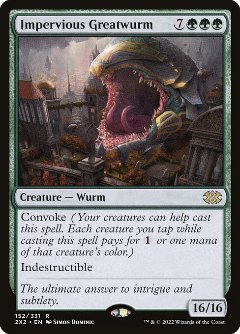 Impervious Greatwurm - Double Masters 2022 Magic card