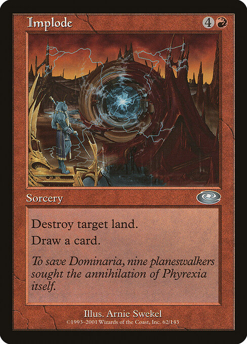 Implodere (Implode) - Planeshift (#62) - Illustrated by Arnie Swekel - Magic: The Gathering Card
