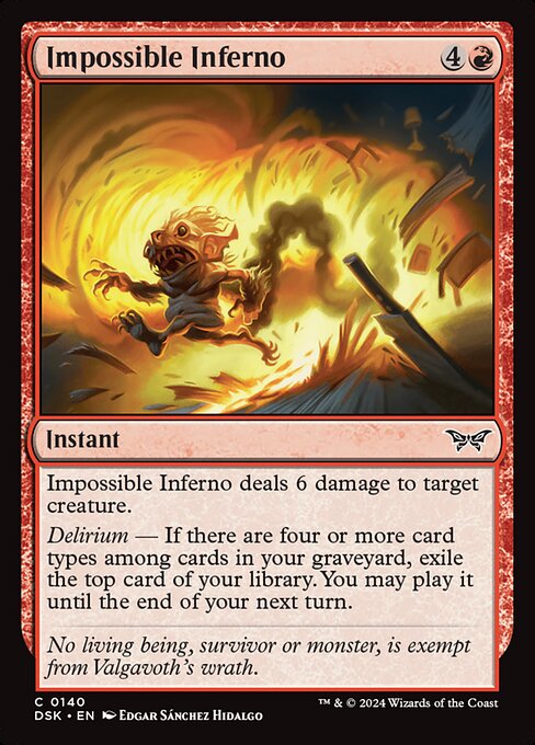 Impossible Inferno - Duskmourn: House of Horror Magic card
