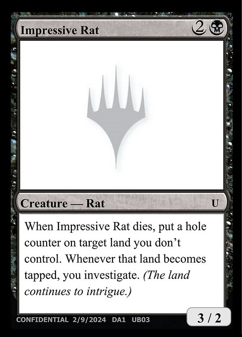 Impressive Rat - Unknown Event (#UB03) - Magic: The Gathering Card