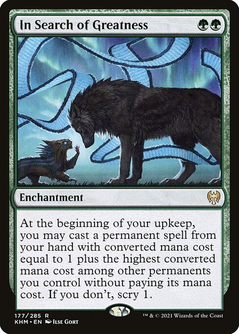 In Search of Greatness - Kaldheim Magic card