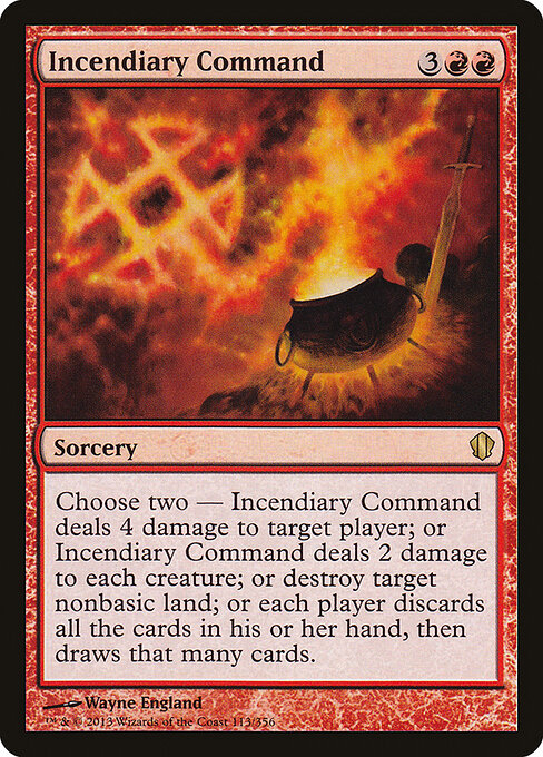 Incendiary Command - Commander 2013 Magic card