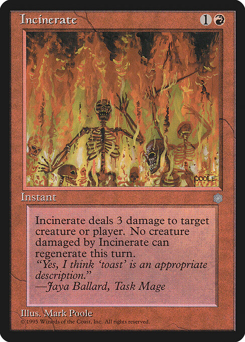 Incenerire (Incinerate) - Fifth Edition (#242) - Illustrated by Scott M. Fischer - Magic: The Gathering Card