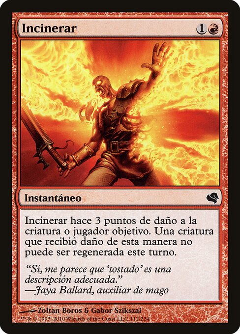 Incinerar (Incinerate) - Salvat 2011 (#112) - Illustrated by Zoltan Boros & Gabor Szikszai - Magic: The Gathering Card