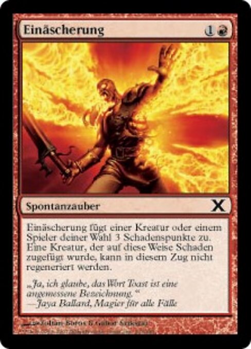 Incenerire (Incinerate) - Tenth Edition (#213) - Illustrated by Zoltan Boros & Gabor Szikszai - Magic: The Gathering Card