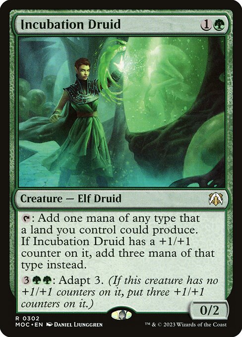 Incubation Druid - March of the Machine Commander (#302) - Illustrated by Daniel Ljunggren - Magic: The Gathering Card