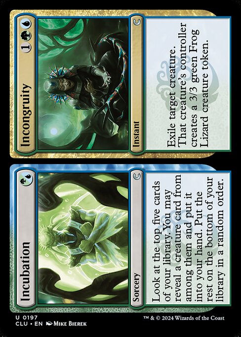 Incubation // Incongruity - Ravnica: Clue Edition Magic card