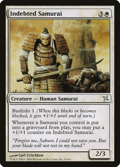 Indebted Samurai - Betrayers of Kamigawa Magic card