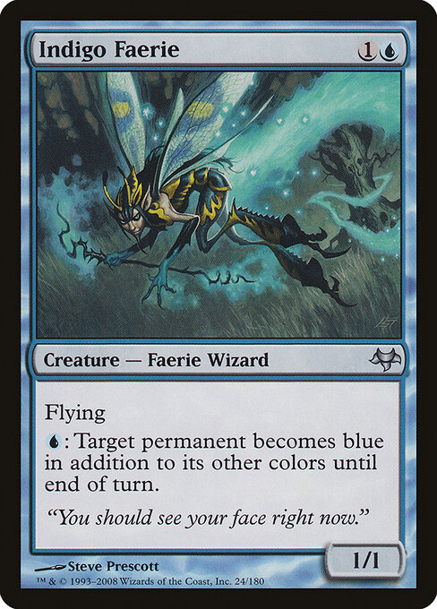 Indigo Faerie - Eventide Magic card