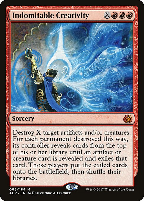 Indomitable Creativity - Aether Revolt (#85) - Illustrated by Deruchenko Alexander - Magic: The Gathering Card