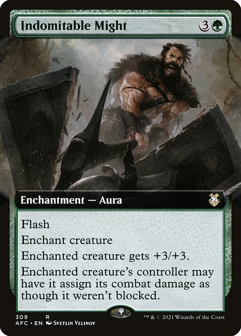 Potenza Indomabile (Indomitable Might) - Forgotten Realms Commander (#309) - Illustrated by Svetlin Velinov - Magic: The Gathering Card