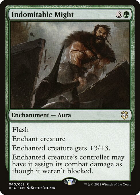 Puissance indomptable (Indomitable Might) - Forgotten Realms Commander (#40) - Illustrated by Svetlin Velinov - Magic: The Gathering Card