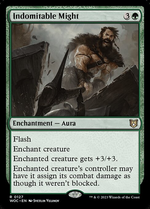 Potenza Indomabile (Indomitable Might) - Wilds of Eldraine Commander (#127) - Illustrated by Svetlin Velinov - Magic: The Gathering Card