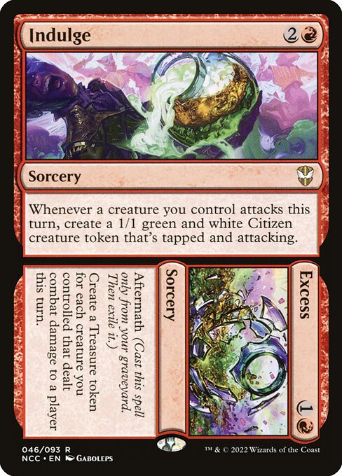 Indulge // Excess - New Capenna Commander Magic card