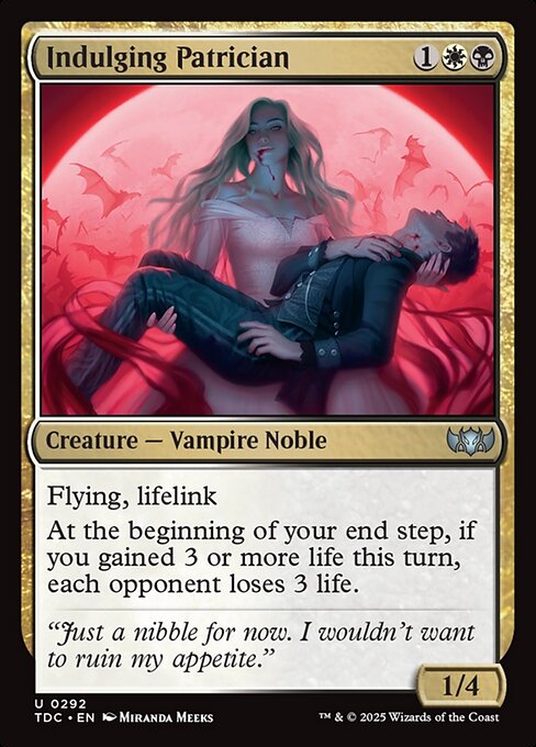 Indulging Patrician - Tarkir: Dragonstorm Commander Magic card