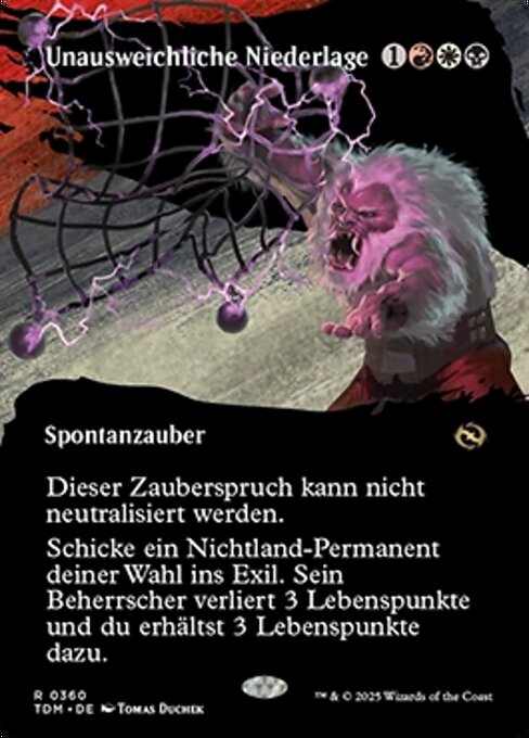 Derrota inevitable (Inevitable Defeat) - Tarkir: Dragonstorm (#360) - Illustrated by Tomas Duchek - Magic: The Gathering Card