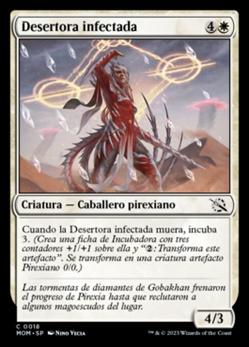Desertora infectada (Infected Defector) - March of the Machine (#18) - Illustrated by Nino Vecia - Magic: The Gathering Card
