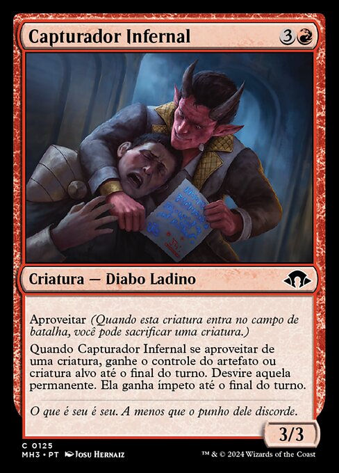 炼狱诱引魔 (Infernal Captor) - Modern Horizons 3 (#125) - Illustrated by Josu Hernaiz - Magic: The Gathering Card