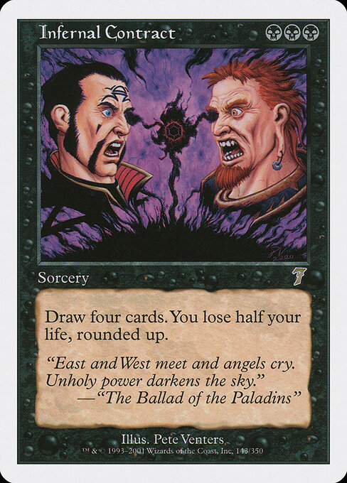 Infernal Contract - Seventh Edition Magic card