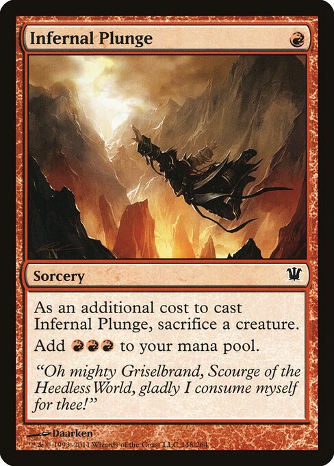 Infernal Plunge - Innistrad Magic card