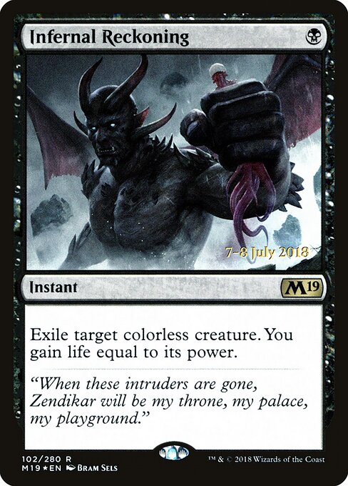 獄境報復 (Infernal Reckoning) - Core Set 2019 (#102) - Illustrated by Bram Sels - Magic: The Gathering Card