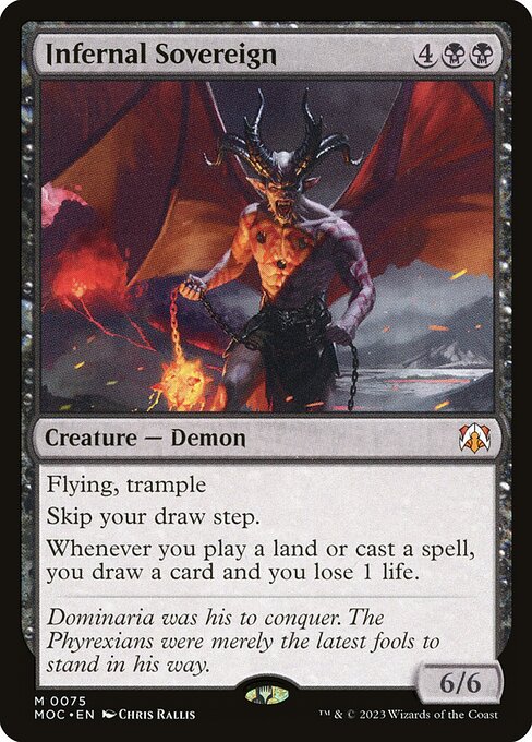Infernal Sovereign - March of the Machine Commander Magic card