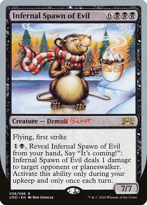 Infernal Spawn of Evil - Unsanctioned (#38) - Illustrated by Ron Spencer - Magic: The Gathering Card