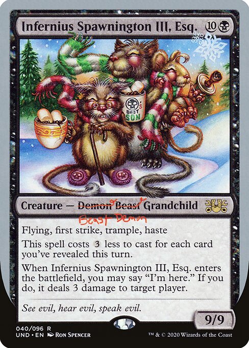 Infernius Spawnington III, Esq. - Unsanctioned Magic card