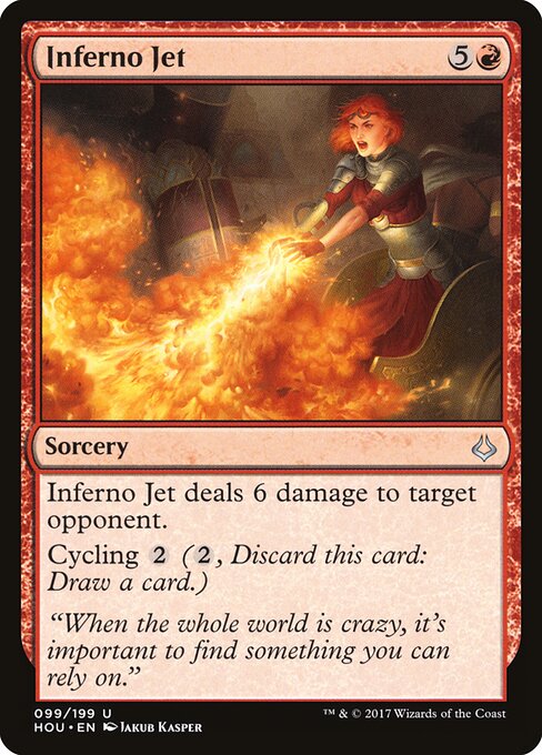 Inferno Jet - Hour of Devastation (#99) - Illustrated by Jakub Kasper - Magic: The Gathering Card