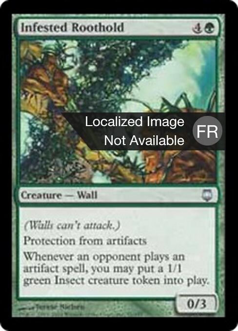Souches infestées (Infested Roothold) - Darksteel (#76) - Illustrated by Terese Nielsen - Magic: The Gathering Card